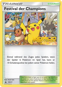 SM Black Star Promos Champions Festival Pokémon card